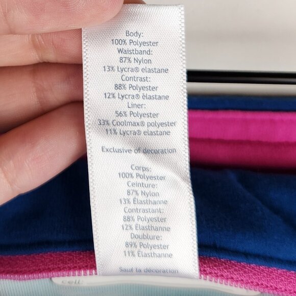 Ivivva by Lululemon Striped Workout Athletic Lined Shorts sz 12 - Picture 8 of 8